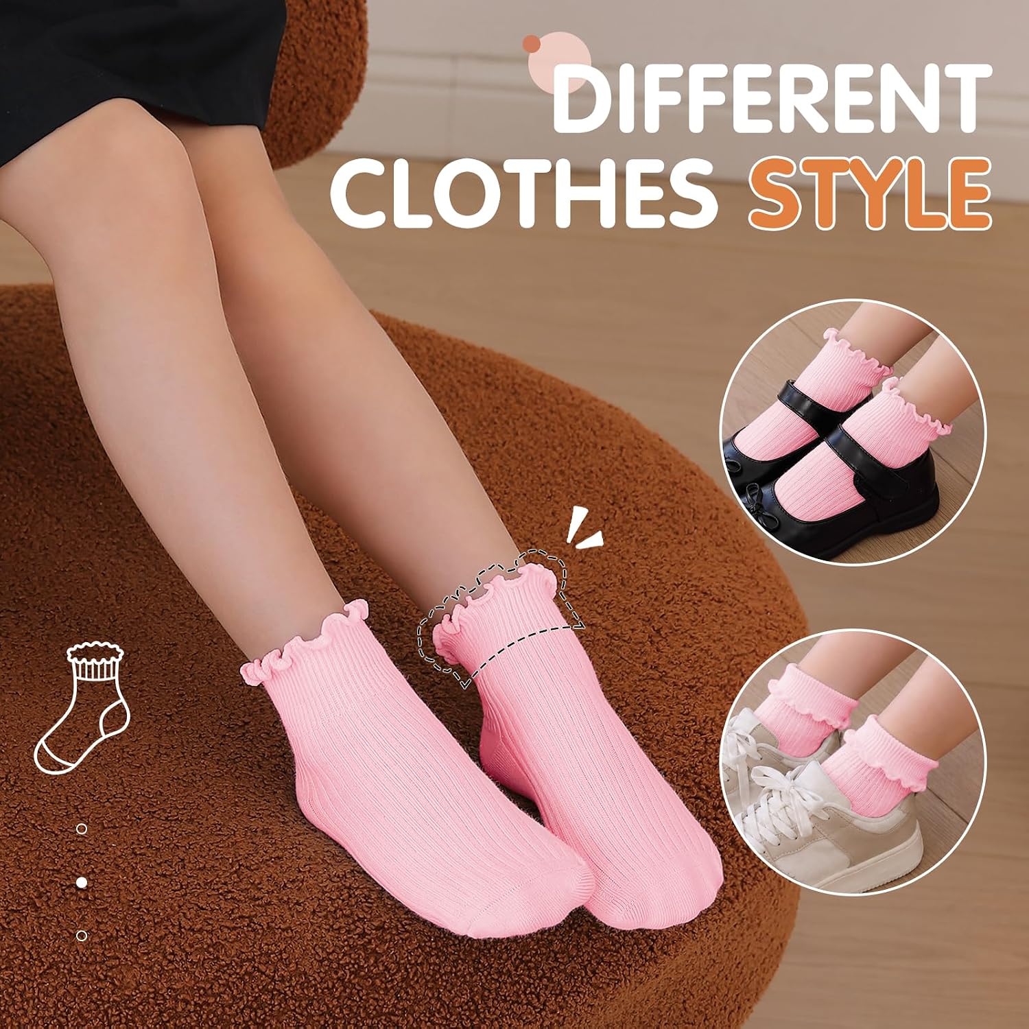 Detalle de ORGANICOT Toddler Ruffle Socks Organic Cotton