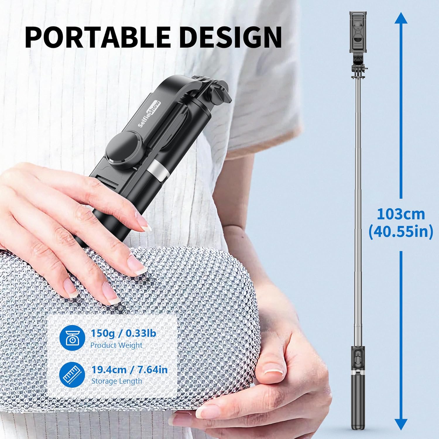 Thumbnail 4 de SelfieShow Selfie Stick Tripod 103 cm