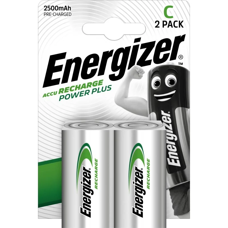 Detalle de Energizer Power Plus Pilas Recargables 2500mAh C HR14 (2 Unidades)
