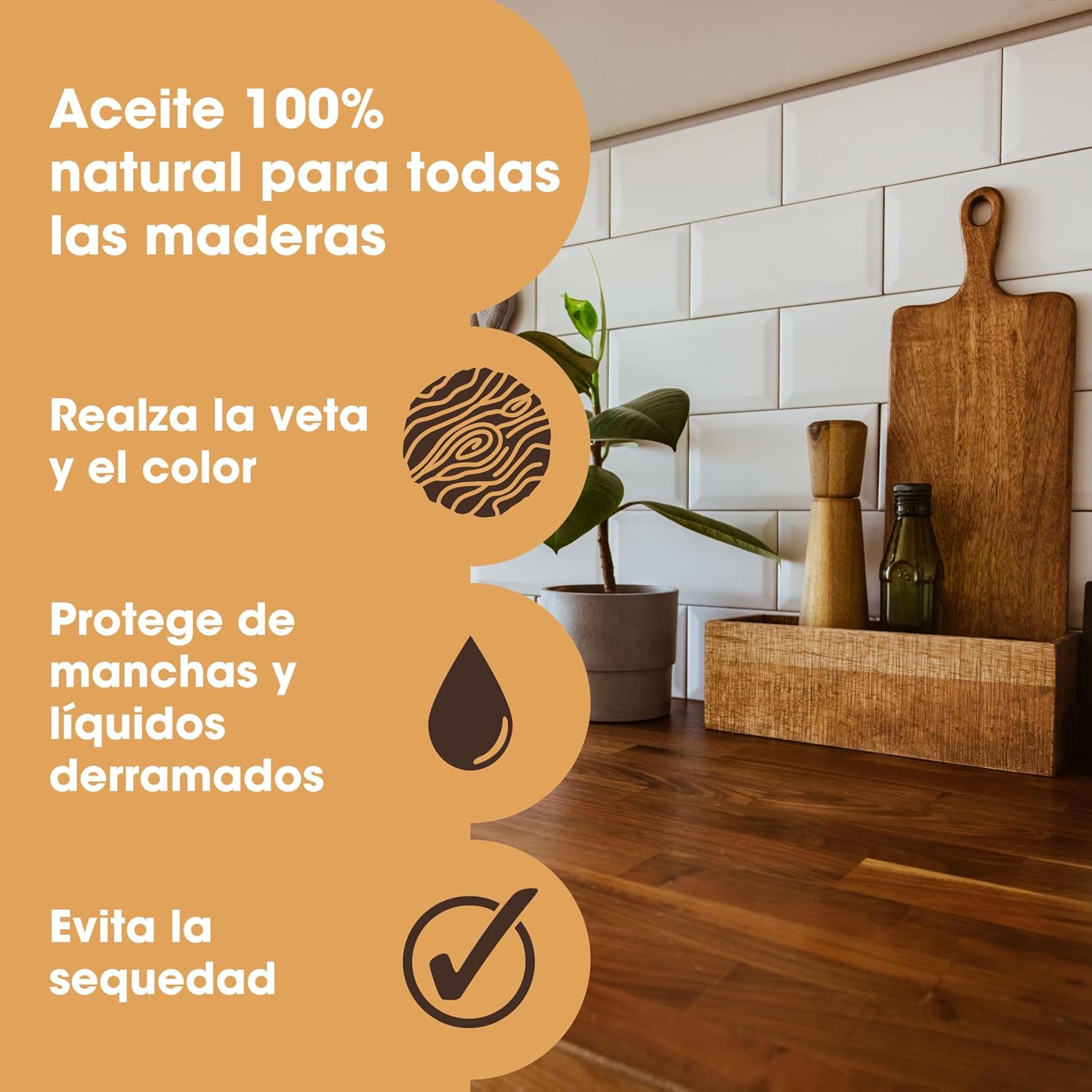 Detalle 2 de Furniture Clinic Aceite de tung 500 ml para madera 🪵