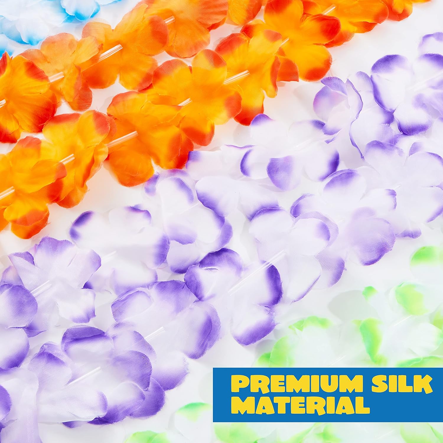 Thumbnail 2 de Joyin Toy 36 Counts Hawaiian Leis Bulk – Full-Size Silk Flower Leis for Luau, Beach, and Party Favors