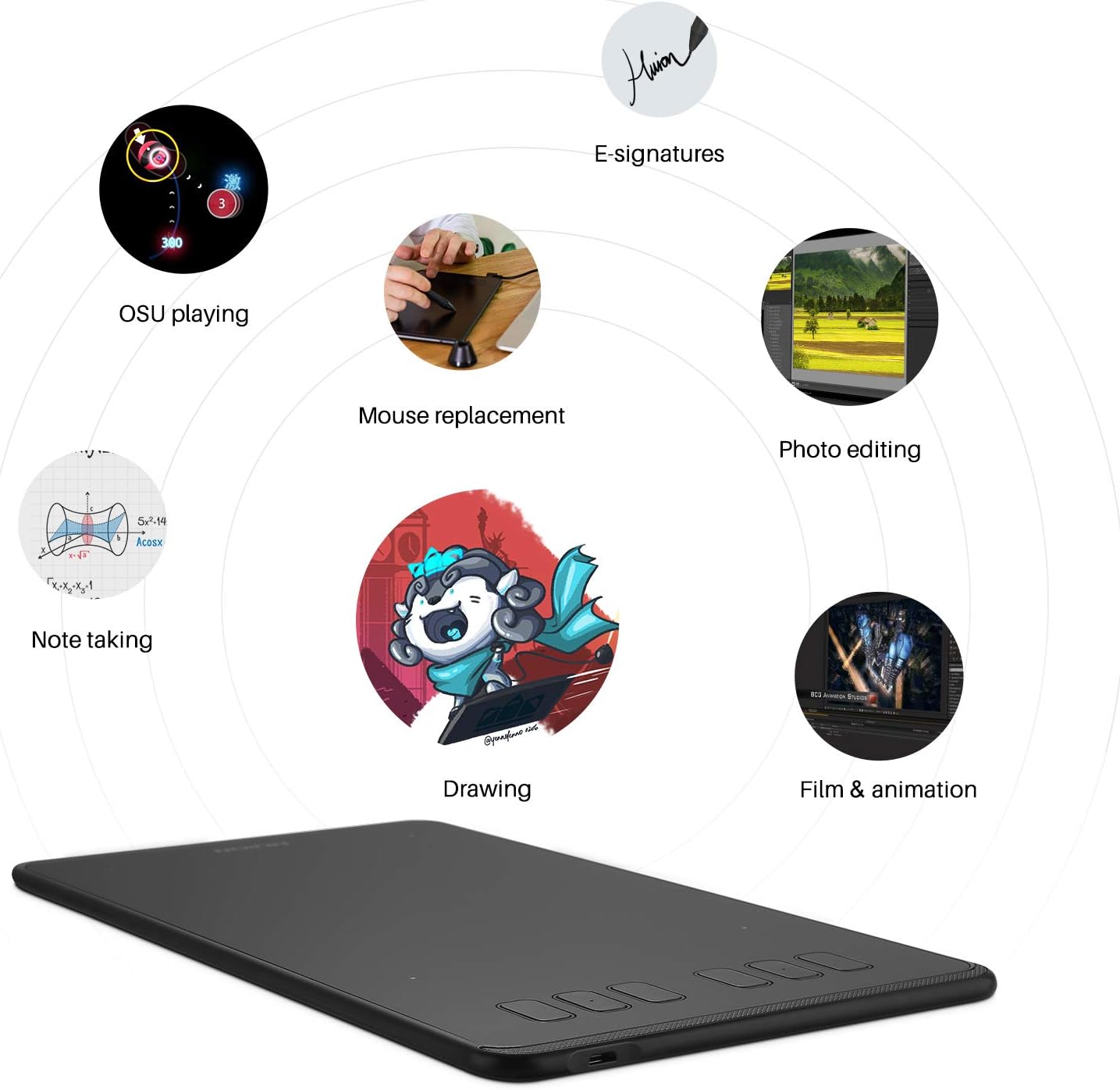 Thumbnail 5 de HUION Inspiroy H640P Drawing Tablet (6x4 inch) with Battery-Free PW100 Stylus