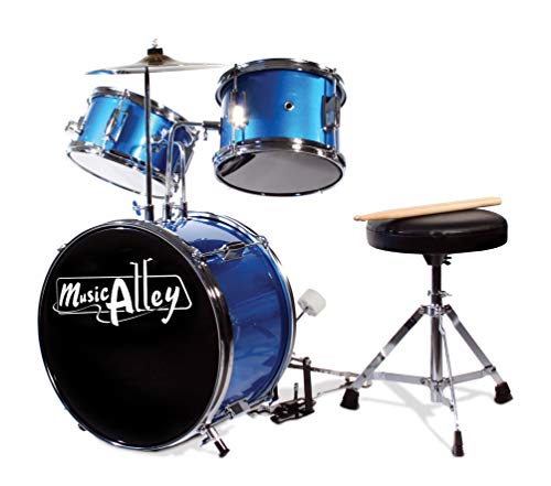 Music Alley DBJK02 — Juego de batería para niños (3 piezas)