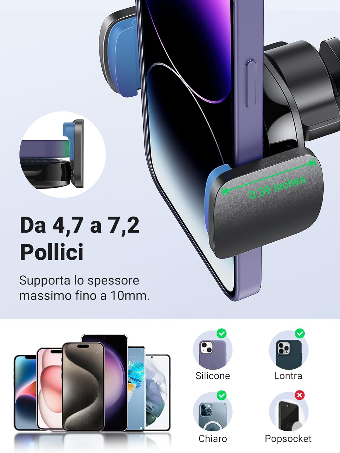 Thumbnail 5 de UGREEN Supporto Telefono Auto per cruscotto 7,12"