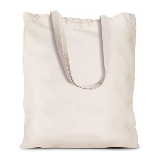 Thumbnail 6 de SAKETOS Sac en coton non imprimé pour courses et projets créatifs – 38 x 42 cm, lot de 10 pièces