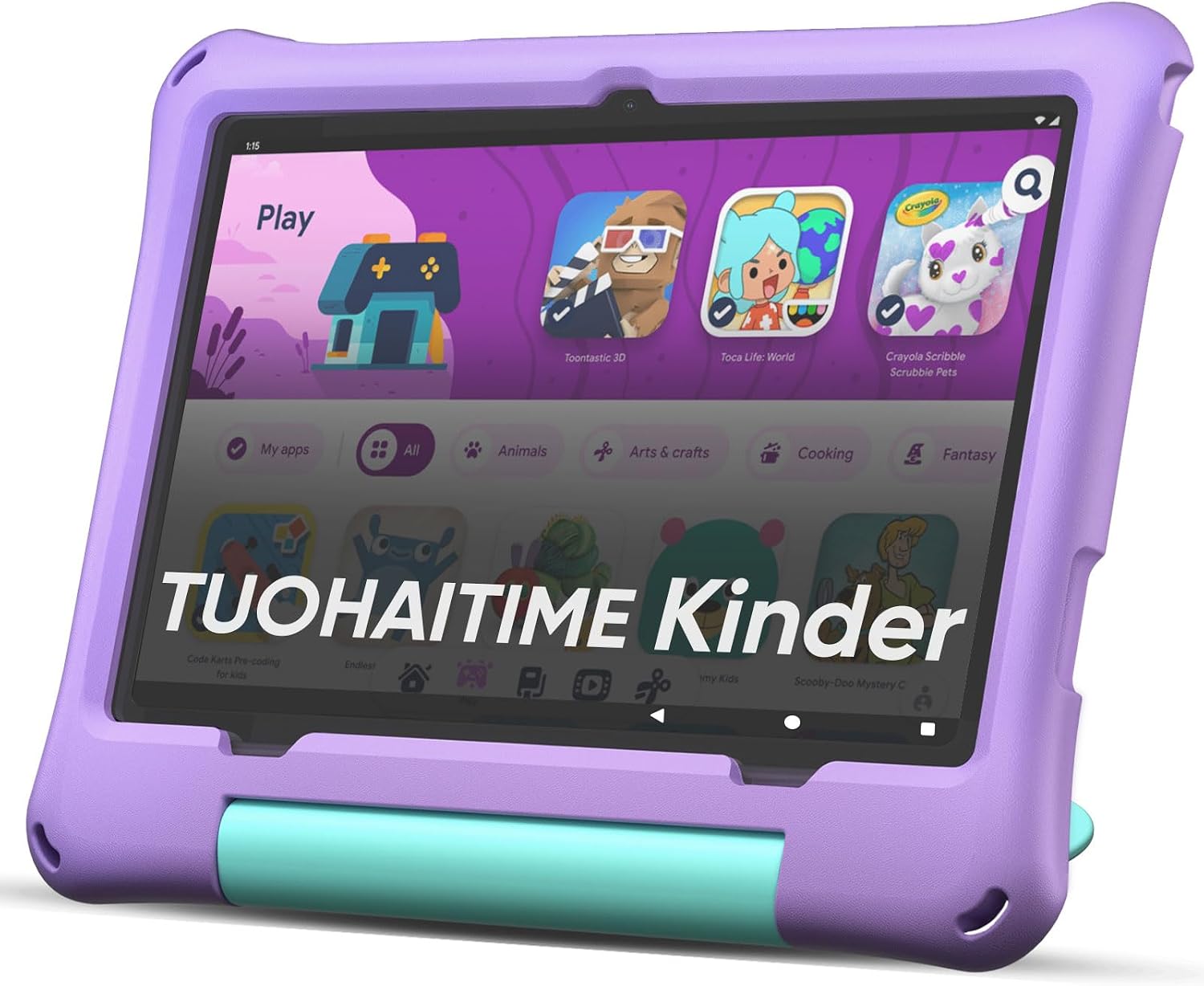 Detalle de Kinder Tablet 10.1 Zoll Android 16 – 30 GB RAM, 64 GB ROM, erweiterbar, Kindersicherung & GPS