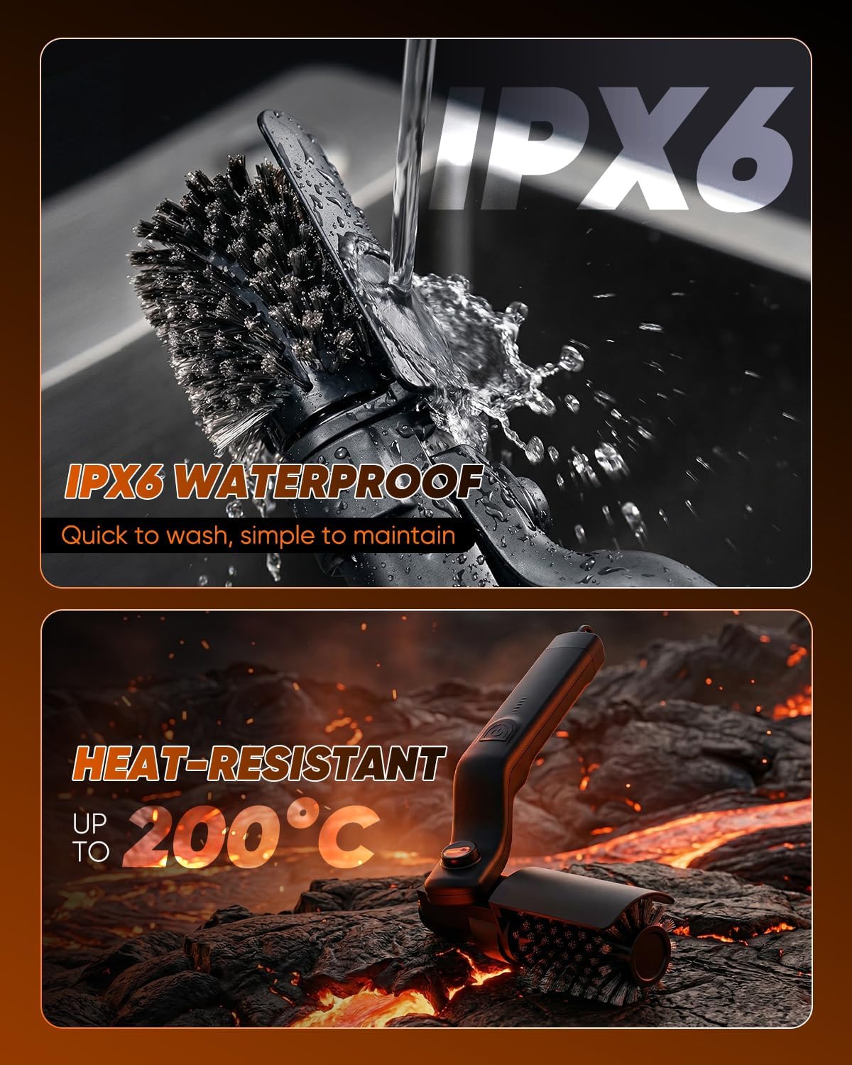 Thumbnail 6 de Saker Electric Grill Brush – Cordless 25W BBQ Cleaner with Adjustable Head