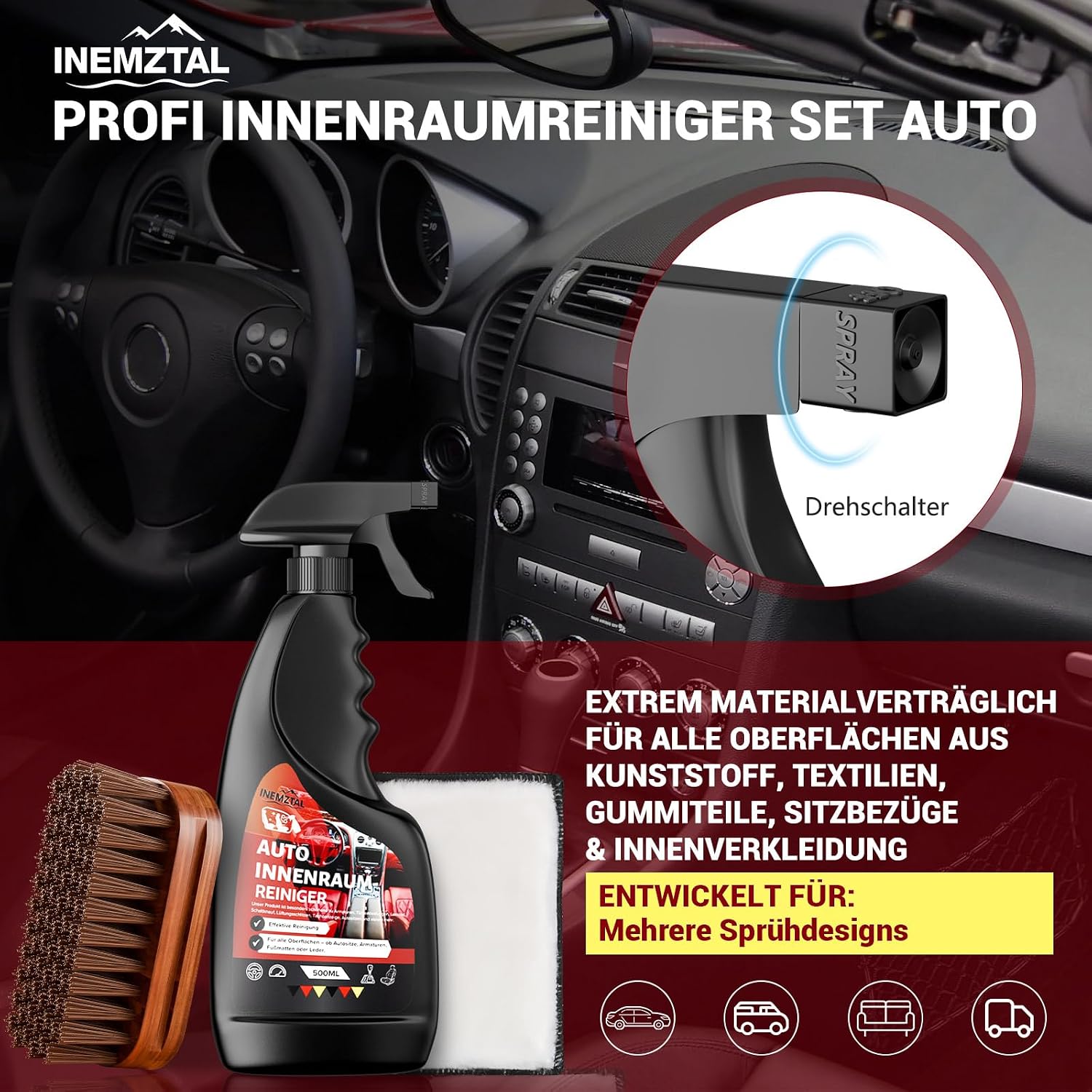 Detalle 2 de Innenraumreiniger Set 500 ml für Auto