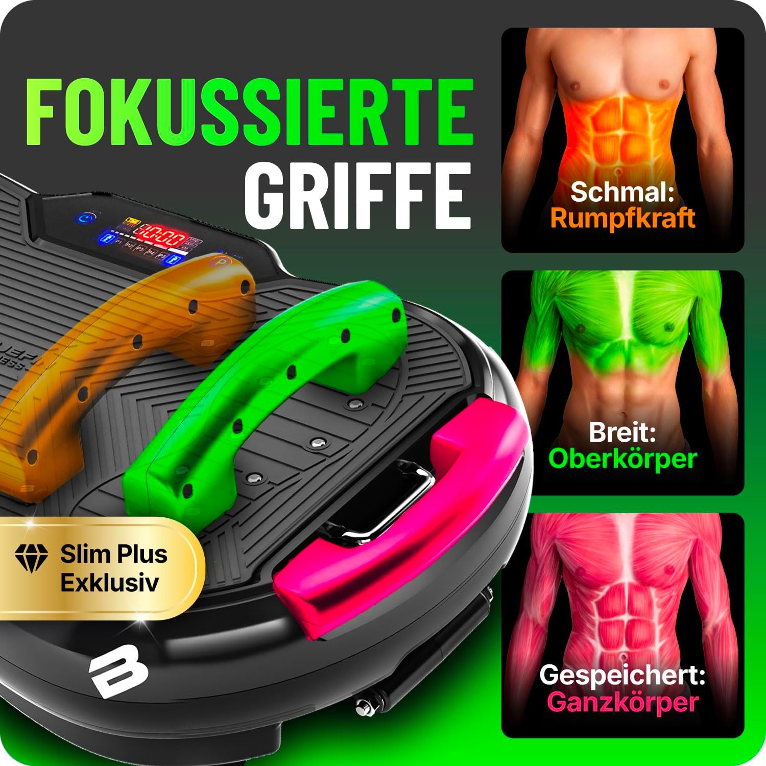 Thumbnail 2 de Bluefin Fitness Ultra Slim Power Vibrationsplatte – Ganzkörpertraining mit 5 Programmen und 180 Stufen