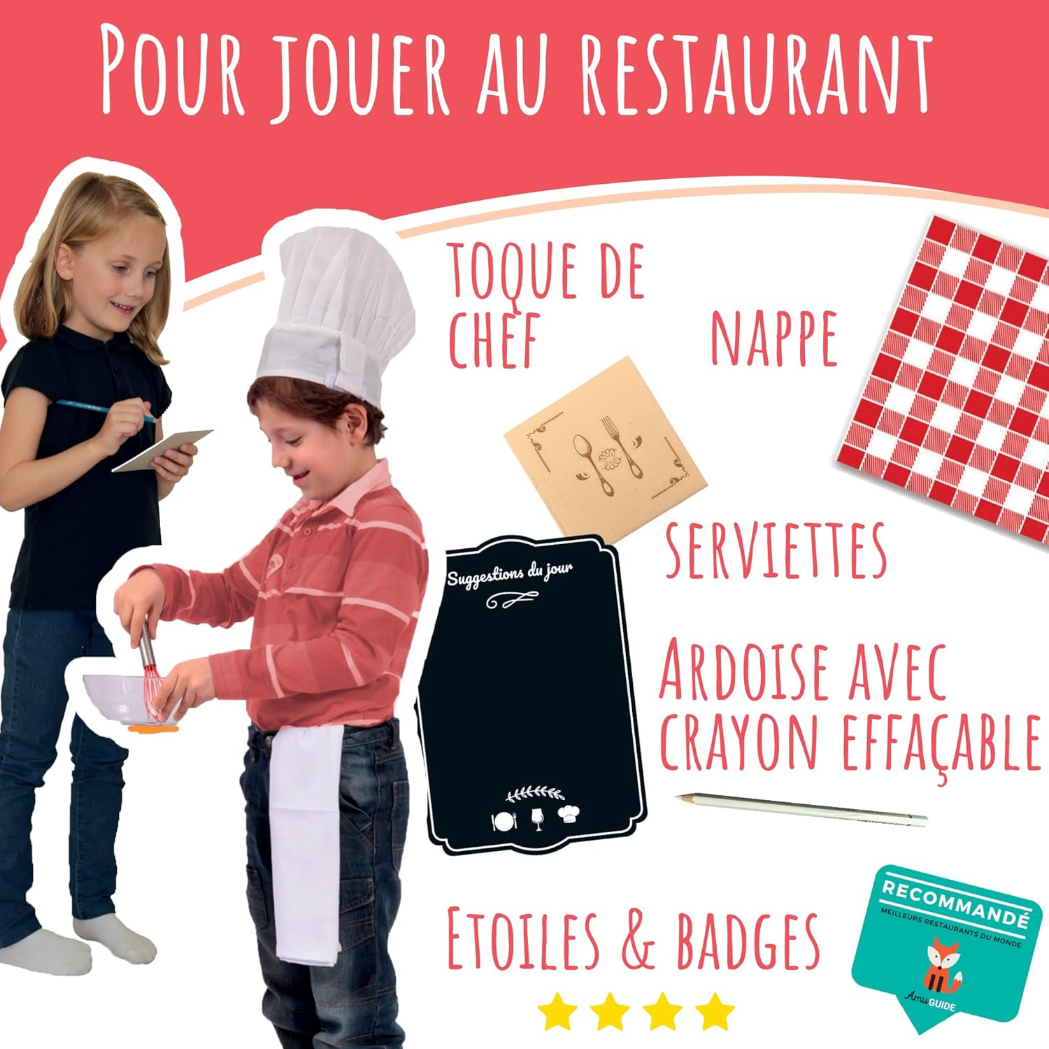Detalle 2 de Amulette CHEF Mon Premier Restaurant 40+ accessoires 🎲