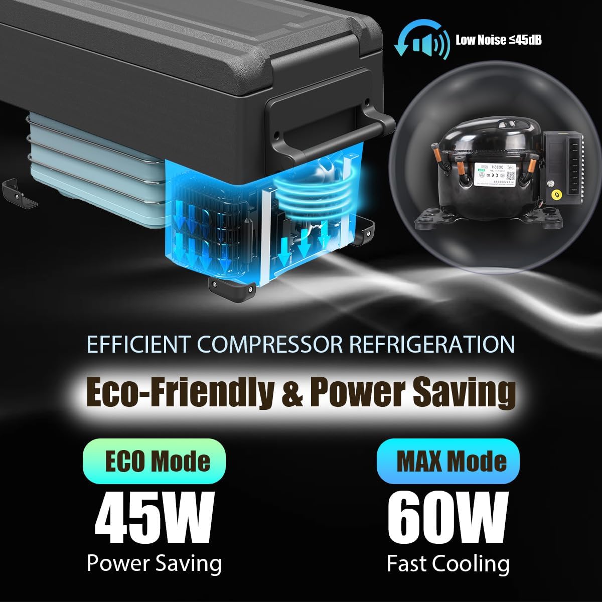 Thumbnail 2 de Alpicool NCF35 30,6L Kompressor-Kühlbox (12V) mit Gefrierfach – bis -20 °C bis 20 °C, Schwarz