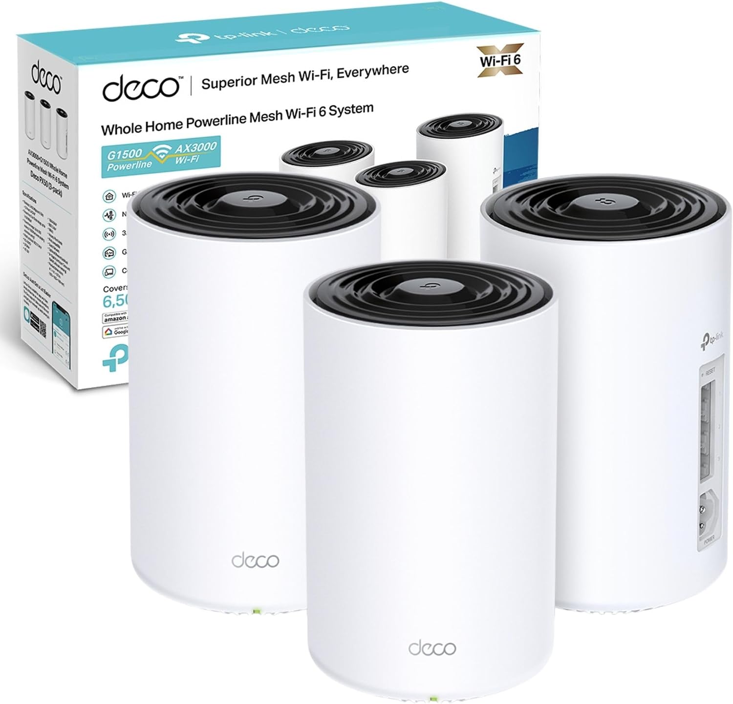 Detalle 2 de TP-Link Deco X10 (3-pack) AX1500 Wi‑Fi 6 Mesh System