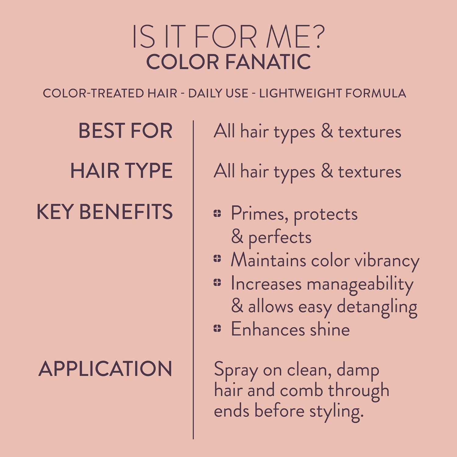 Thumbnail 1 de Pureology Color Fanatic Multi-Tasking Leave-In Conditioner Spray (200ml) for colour-treated hair