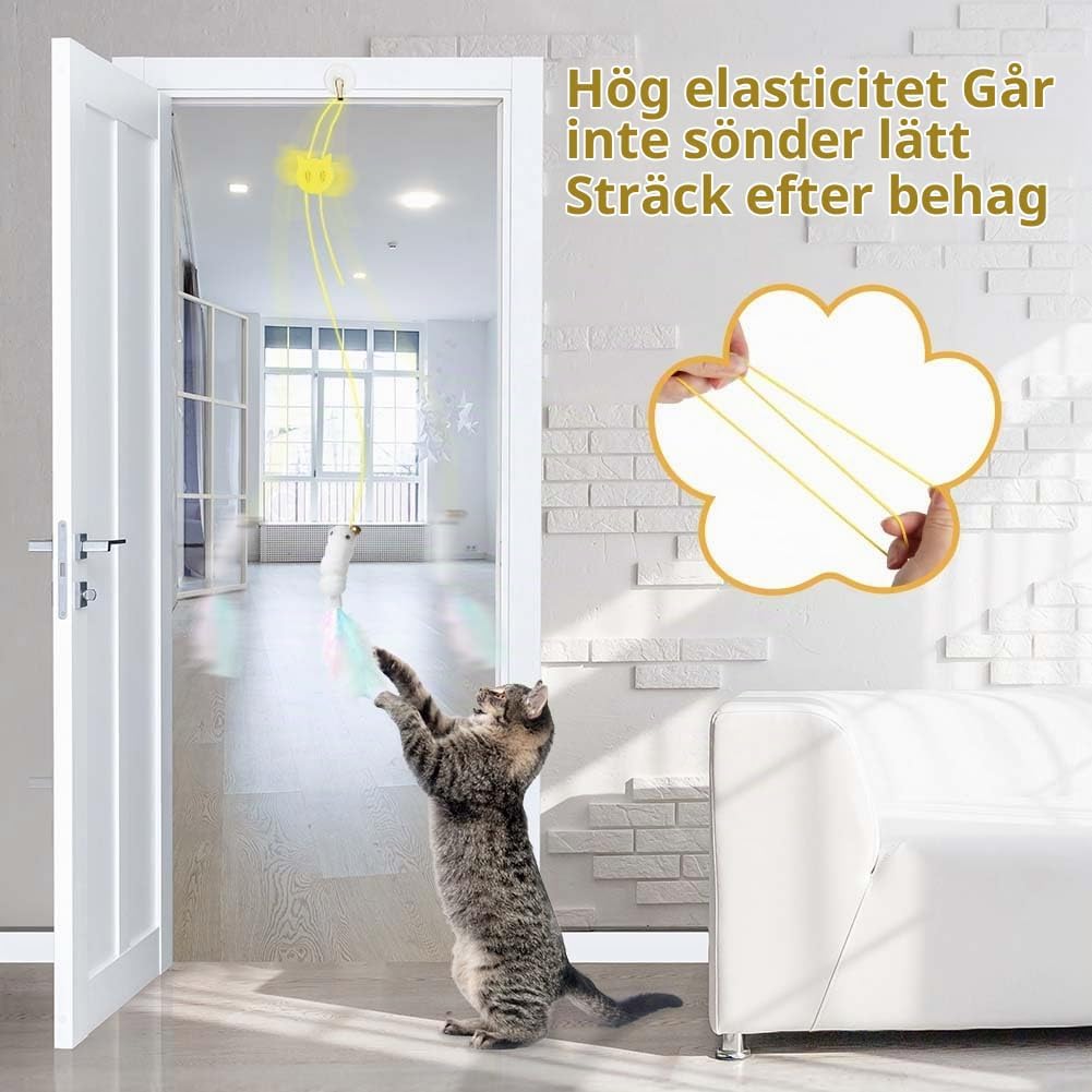Thumbnail 6 de AYESY 5-pack hängande kattleksaker i plysch med klockor och justerbara snoddar