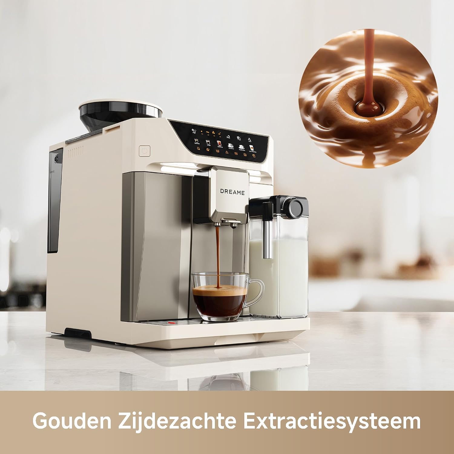 Detalle de Dreame Ecceluxe™ Master FCM60 volautomatische espressomachine met cold brew