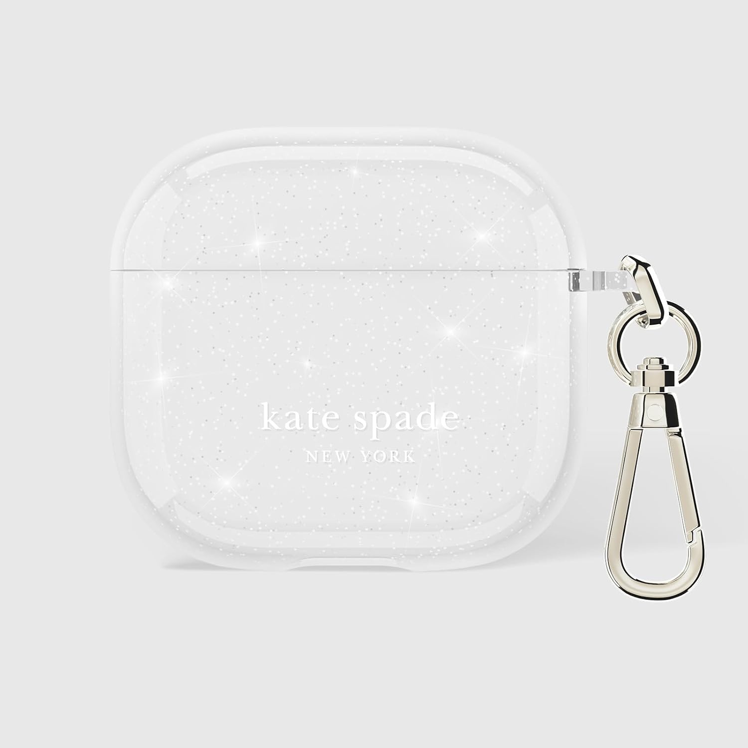 Thumbnail 6 de ケイト・スペード ニューヨーク KS056508 AirPods 4ケース That Sparkle Silver、TPU製・ワイヤレス充電対応・キーリング付き