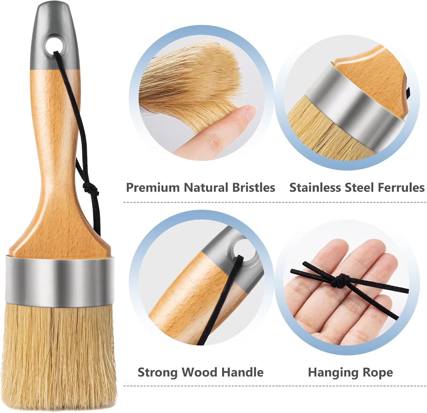 Thumbnail 3 de Mister Rui chalk paint brush set 3 pcs