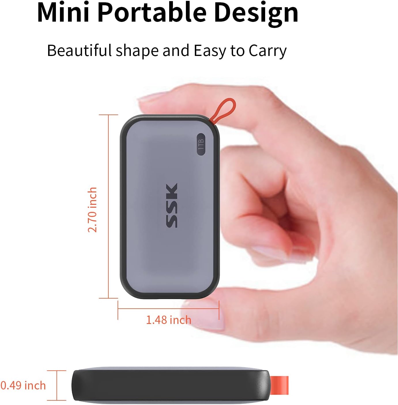 Thumbnail 4 de SSK Portable SSD 1TB External Solid State Drive (USB-C, USB 3.2 Gen2) up to 1050MB/s