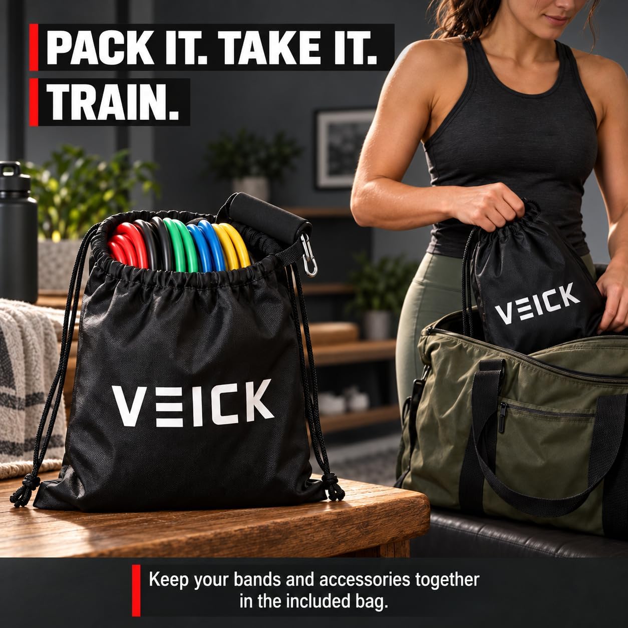 Thumbnail 6 de VEICK Resistance Bands 150 lbs set