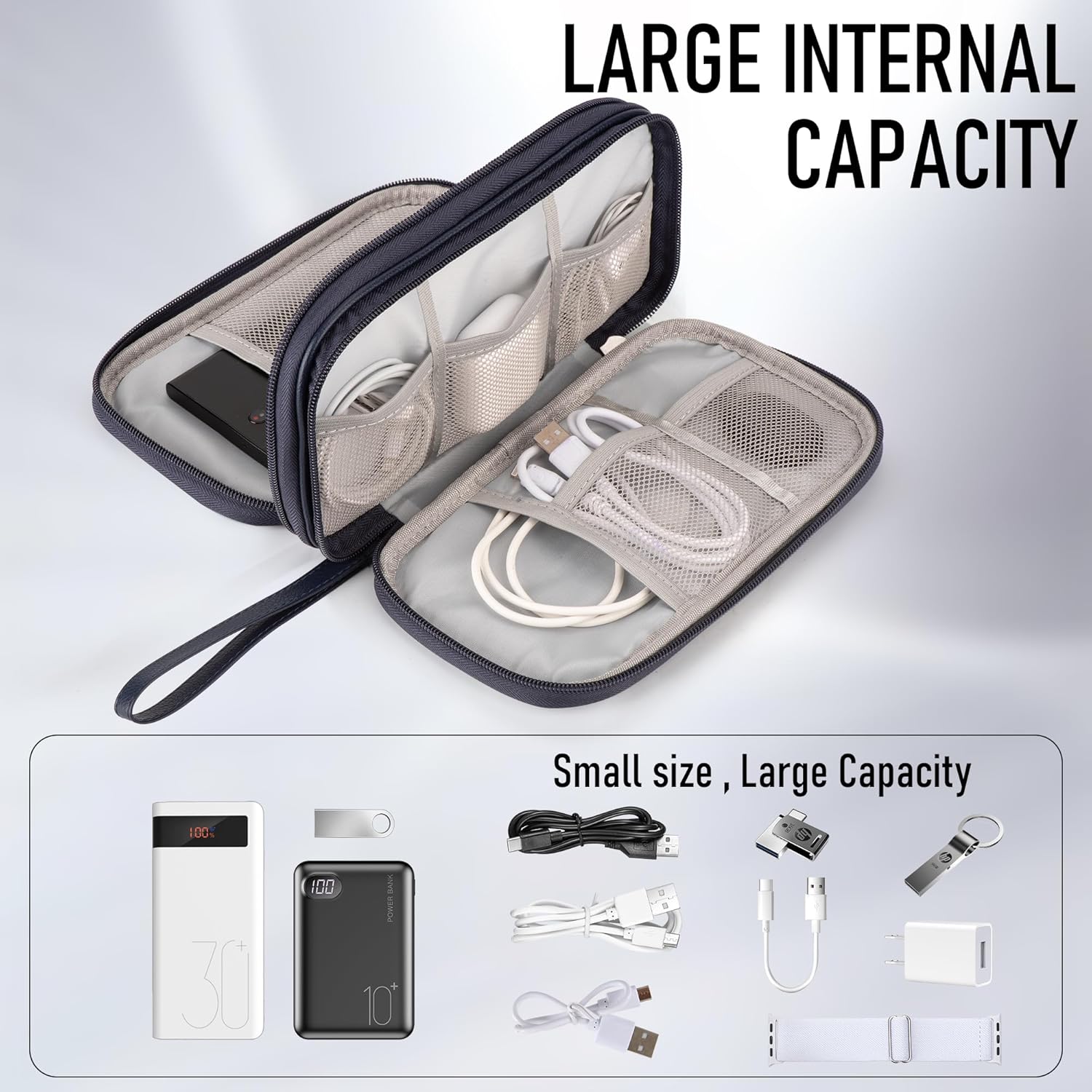 Detalle 2 de Arae PU Leather Travel Electronic Organizer 8.3