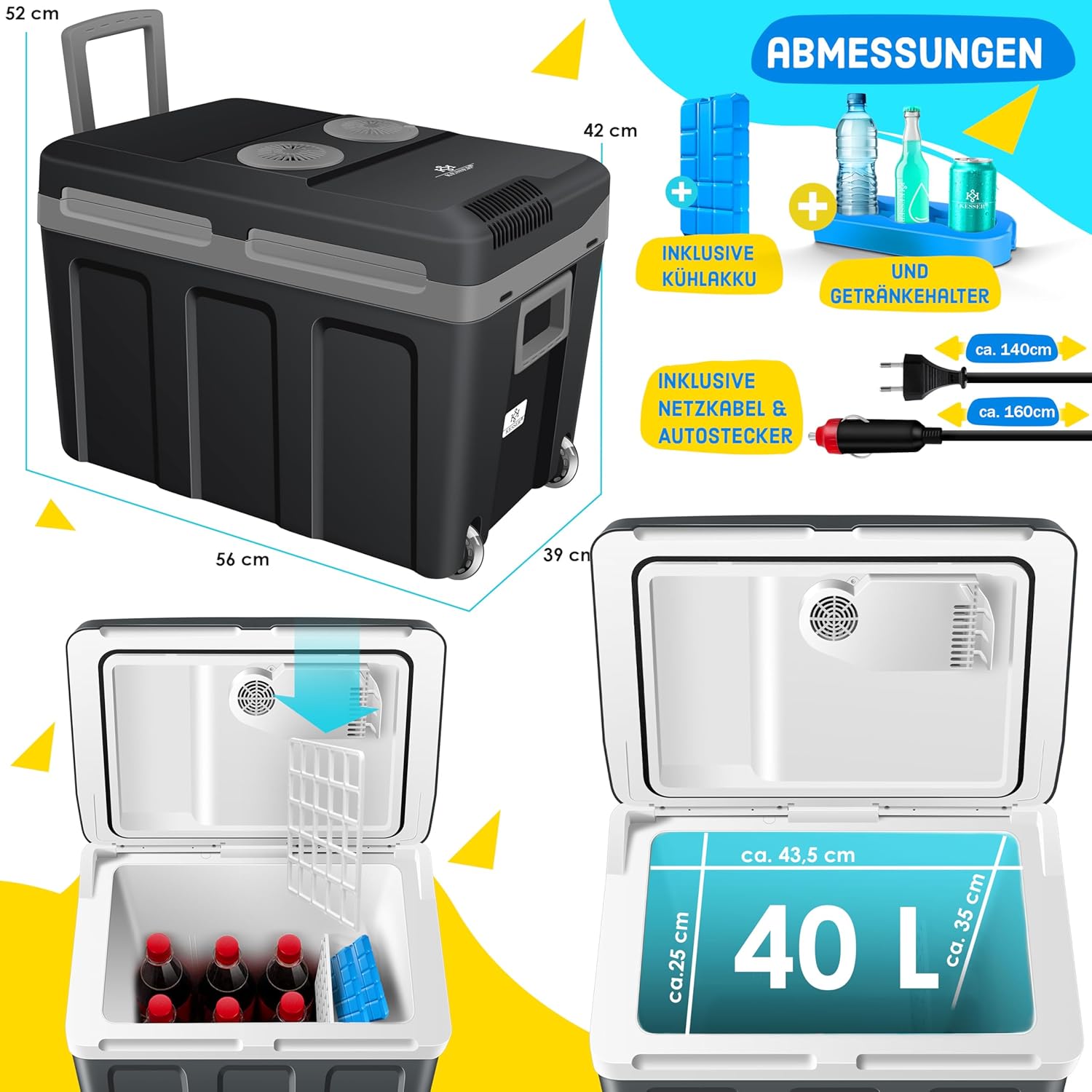 Thumbnail 6 de KESSER Kühlbox 40L mit Rollen