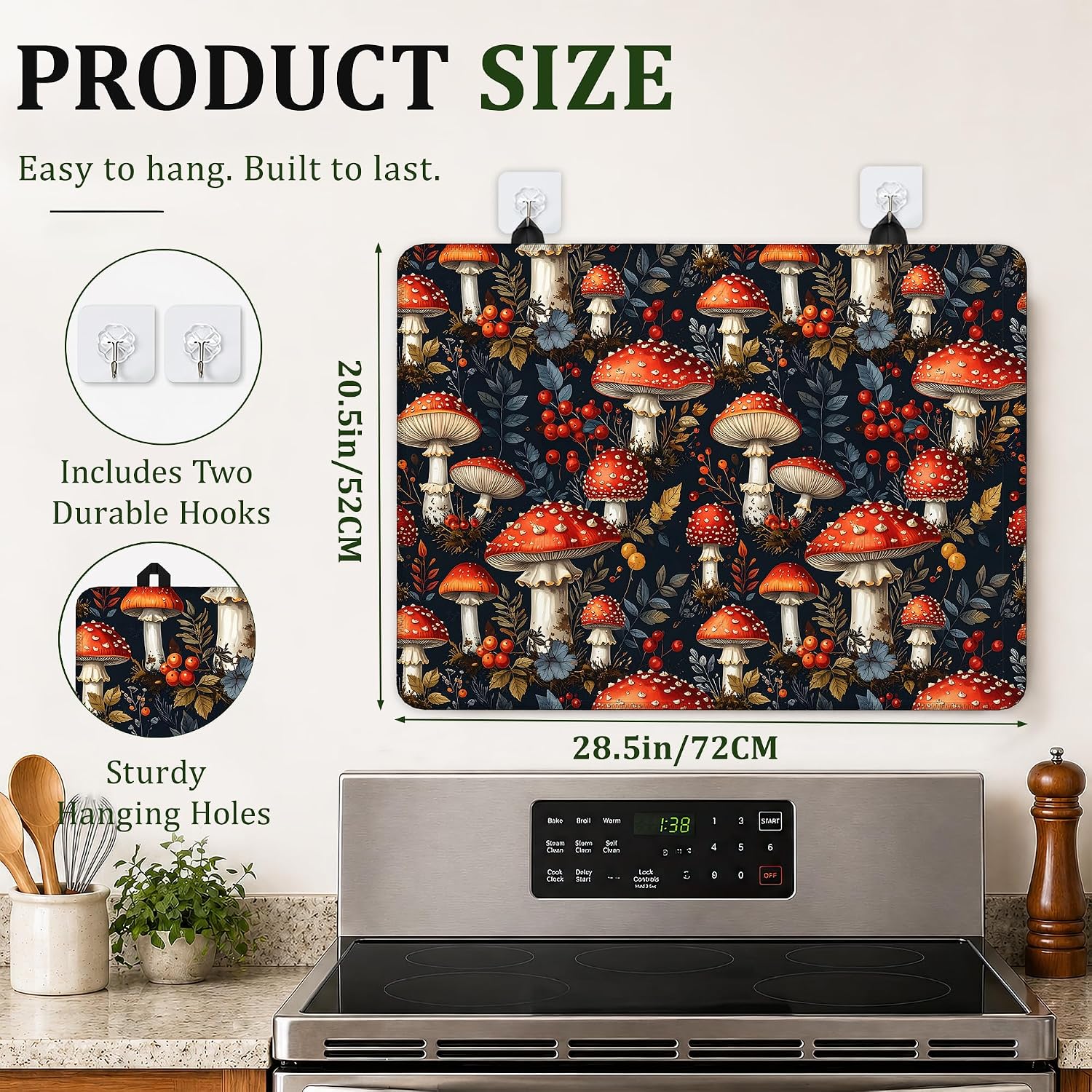 Thumbnail 1 de Qvvhorx QVV-SC-123 Electric Stove Top Cover, 28.5 x 20.5-Inch Natural Rubber