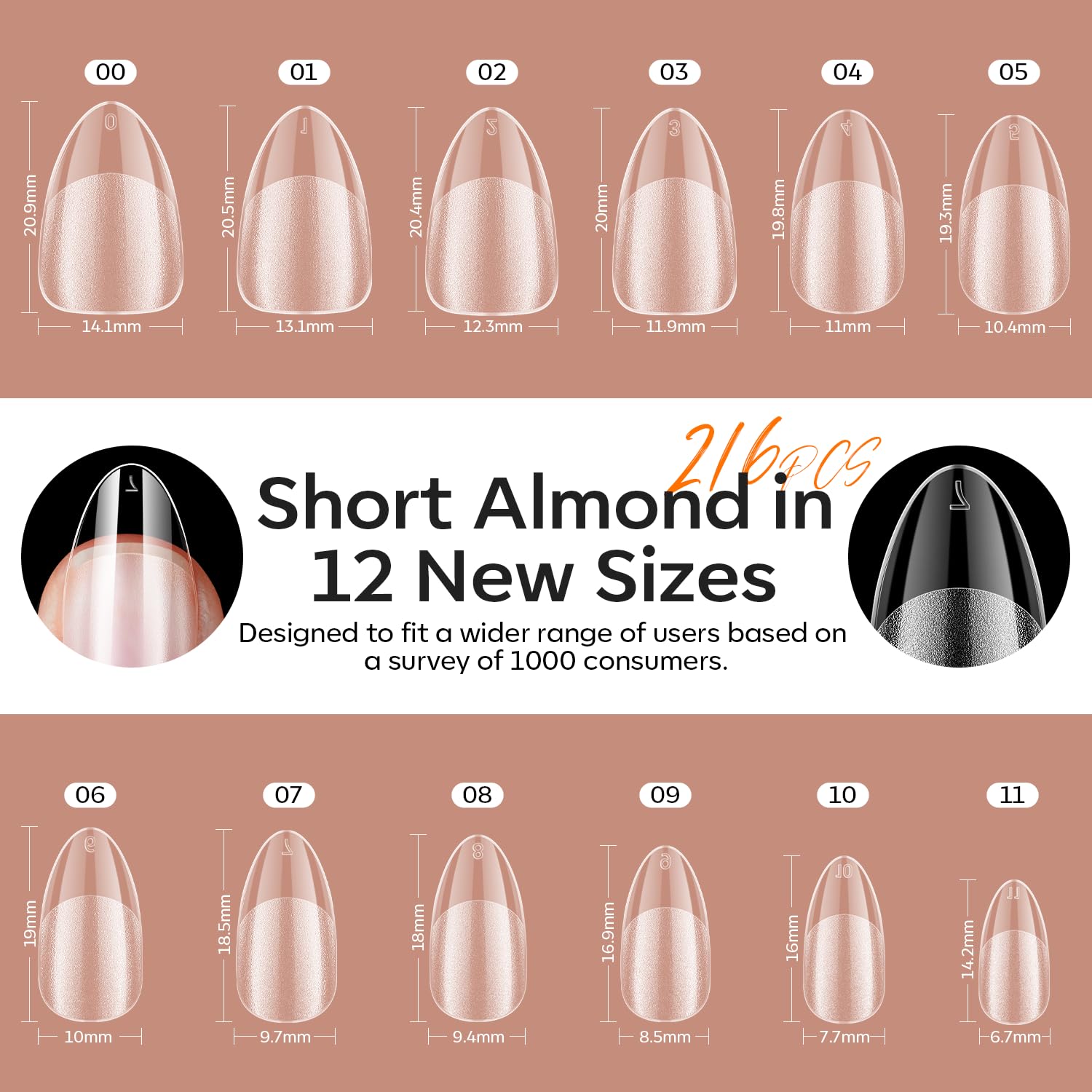 Thumbnail 5 de Modelones X Nail Gel Kit Short Almond: 9-in-One Gel Nail Extension Kit for Home Salons