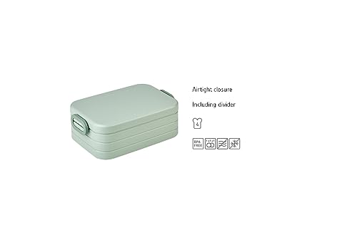 Detalle de Mepal Take a Break Midi Lunchbox – 900 ml, BPA-frei, Trenner, spülmaschinenfest, Nordic Sage