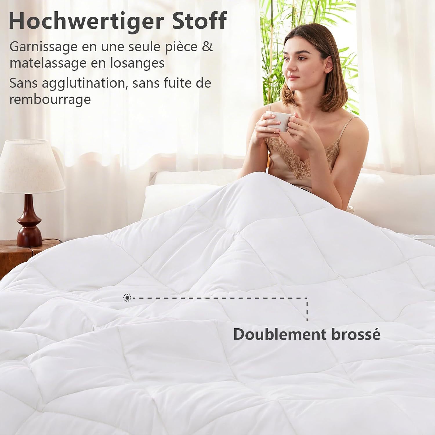 Detalle 2 de CozyLux Bettdecke 135x200 cm – Vier Jahreszeiten, 300 g/m², Mikrofaserfüllung