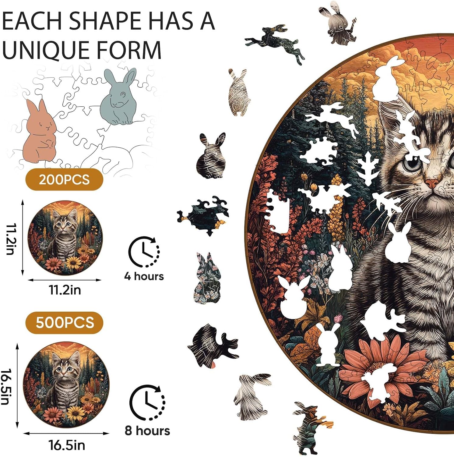 Detalle de Jiroinlly Wooden Jigsaw Puzzle, 500 Pieces
