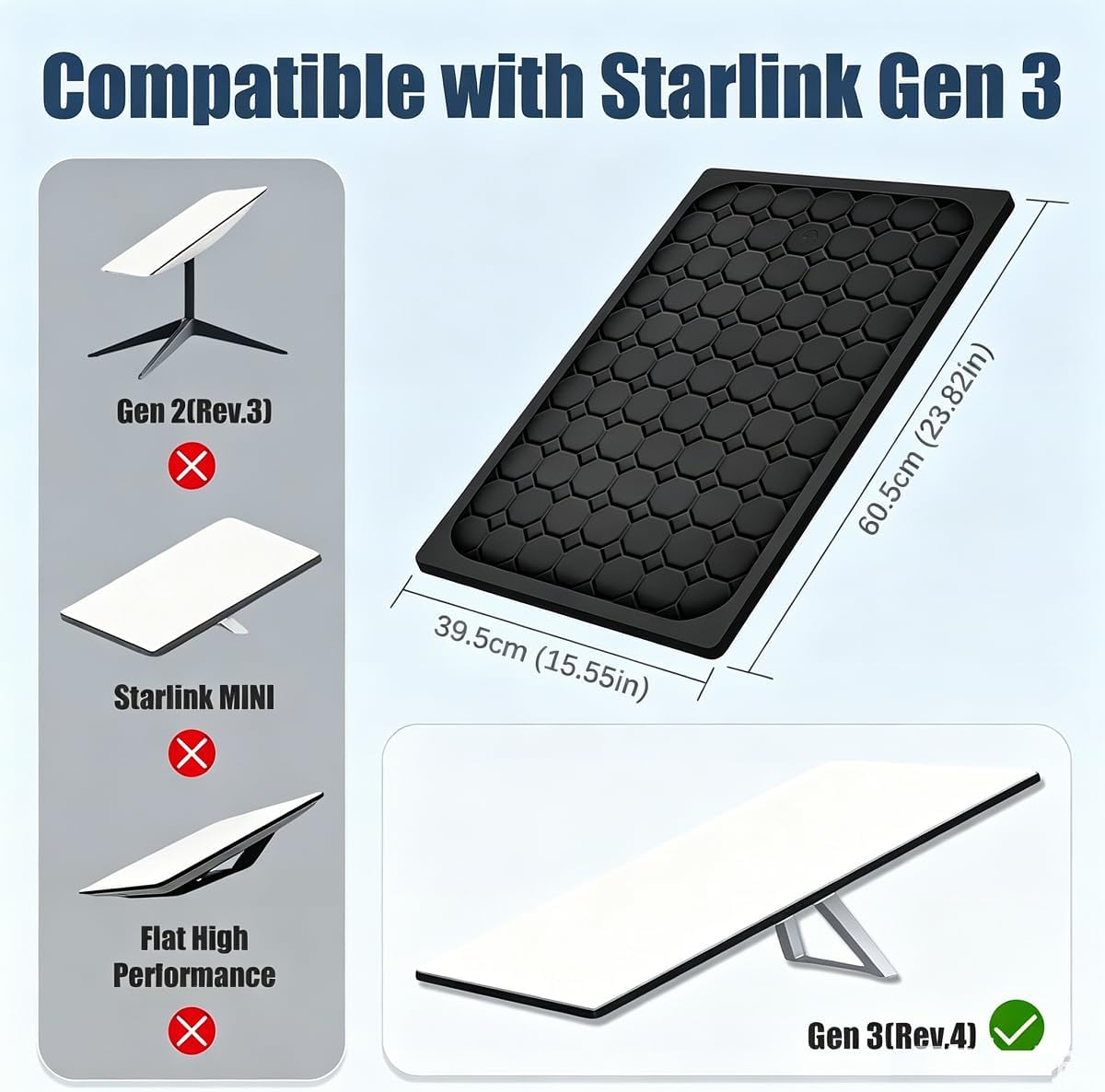 Detalle 2 de Starlink Gen 3 Protective Cover Case – Waterproof Silicone Outdoor Case