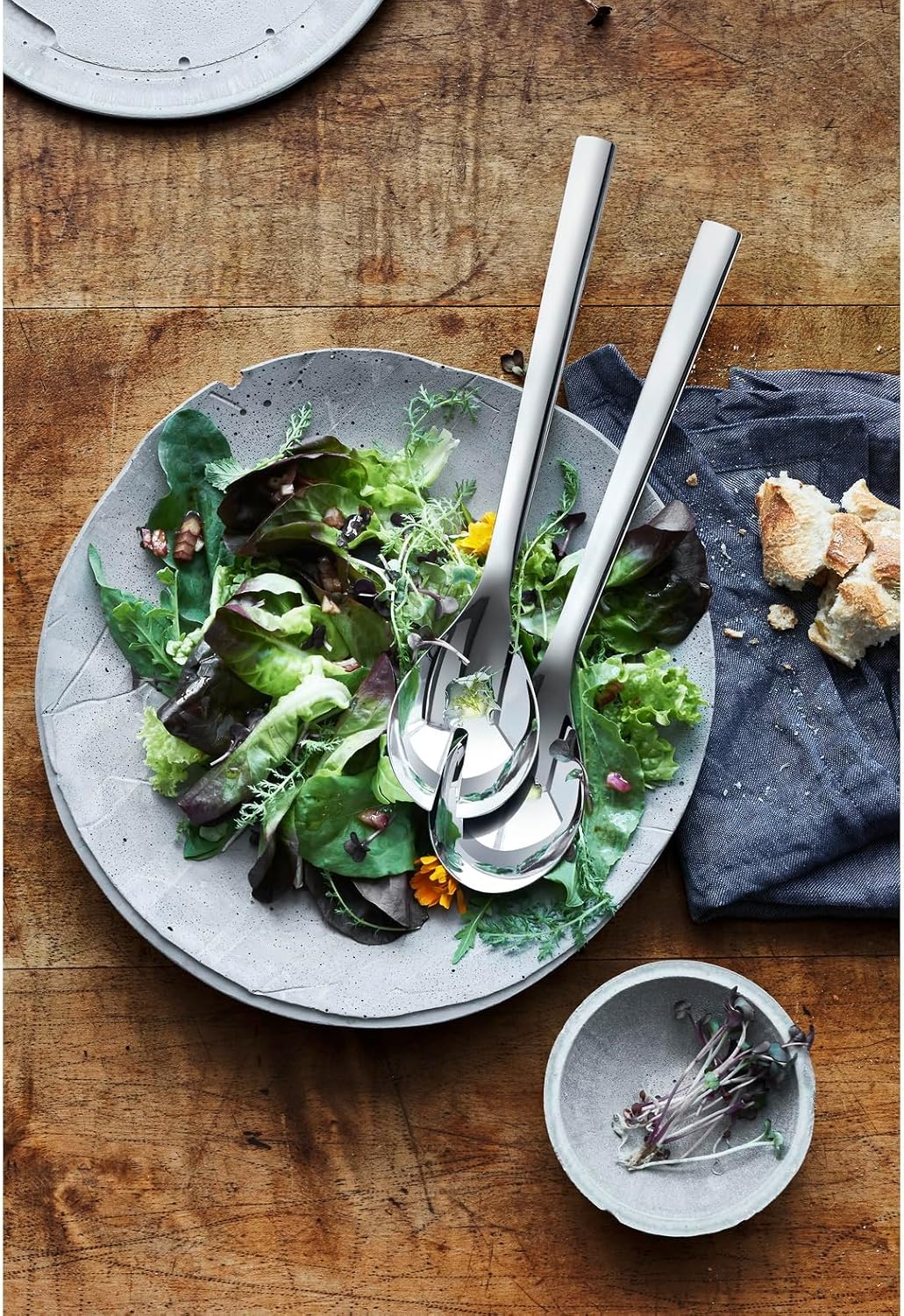 Detalle 2 de WMF Nuova - Cubiertos Ensalada 30 cm 🍴 Dos Piezas, Acero Inoxidable