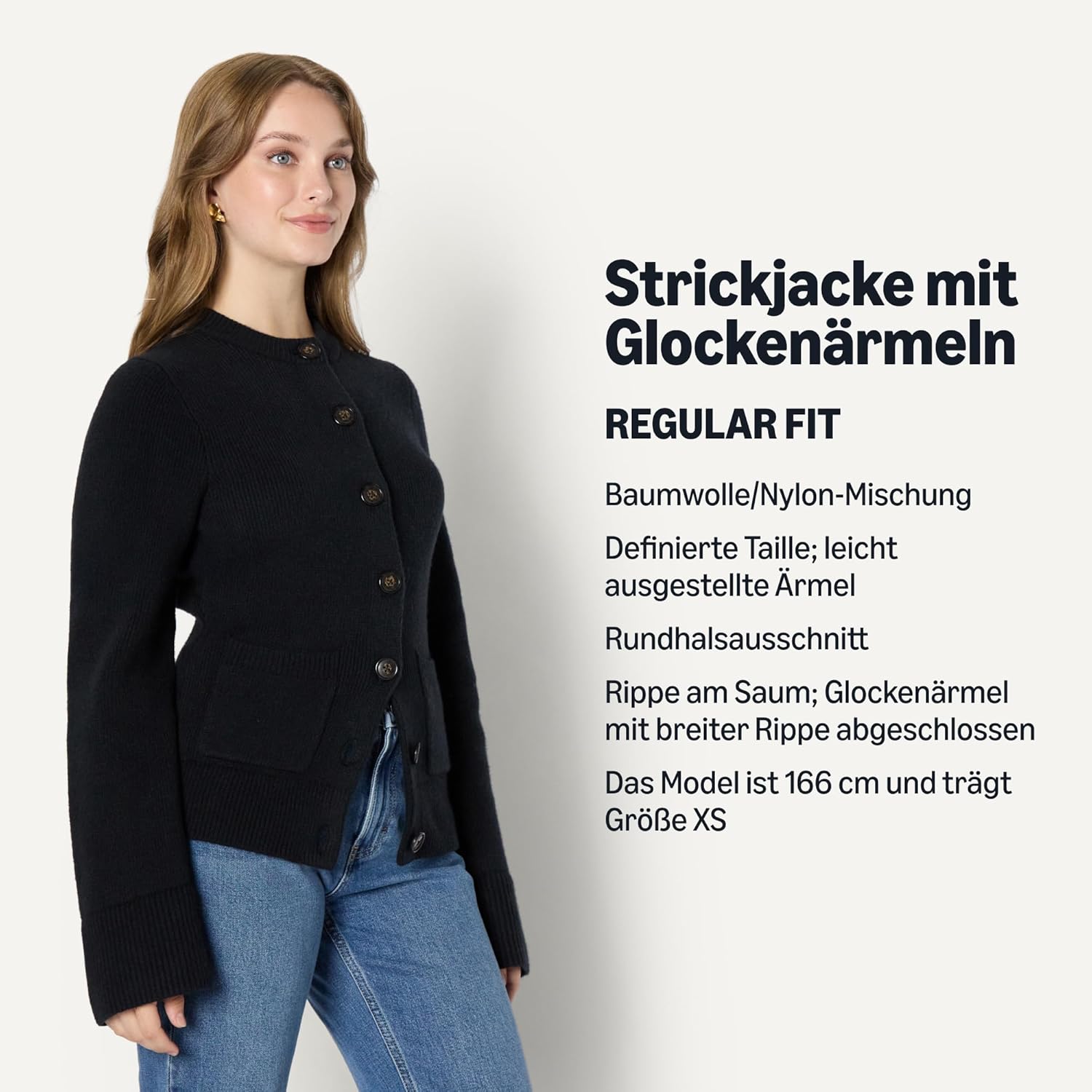 Thumbnail 3 de Amazon Essentials Damen Strickjacke mit Glockenärmeln und tailliertem Schnitt (Regular Fit)
