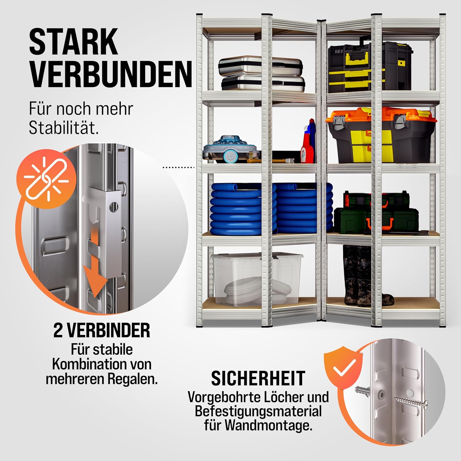Thumbnail 5 de Monzana Eckregal Schwerlastregal Set 2625 kg