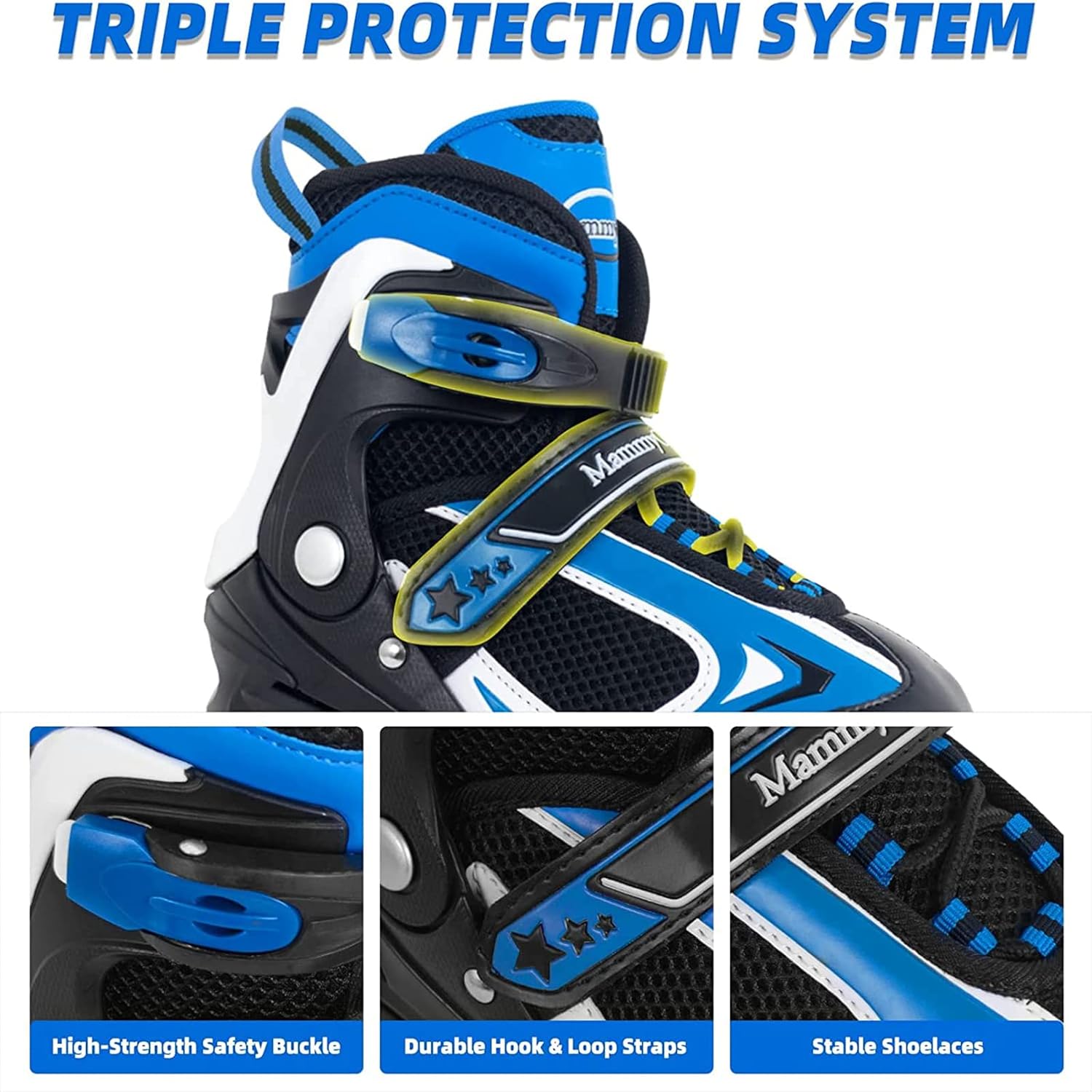 Thumbnail 1 de MammyGol Adjustable Inline Skates for Kids (Ages 4–16) with Light-Up Wheels