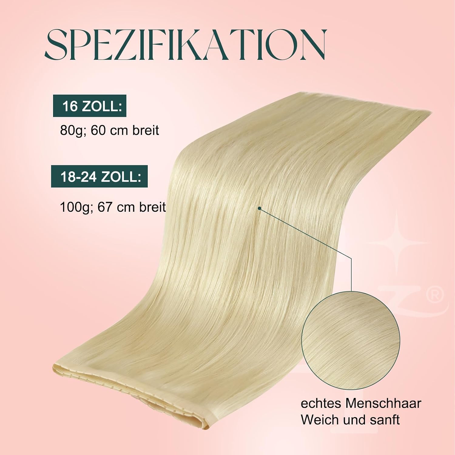 Thumbnail 3 de Easyouth OVO Weft Echthaar 45 cm