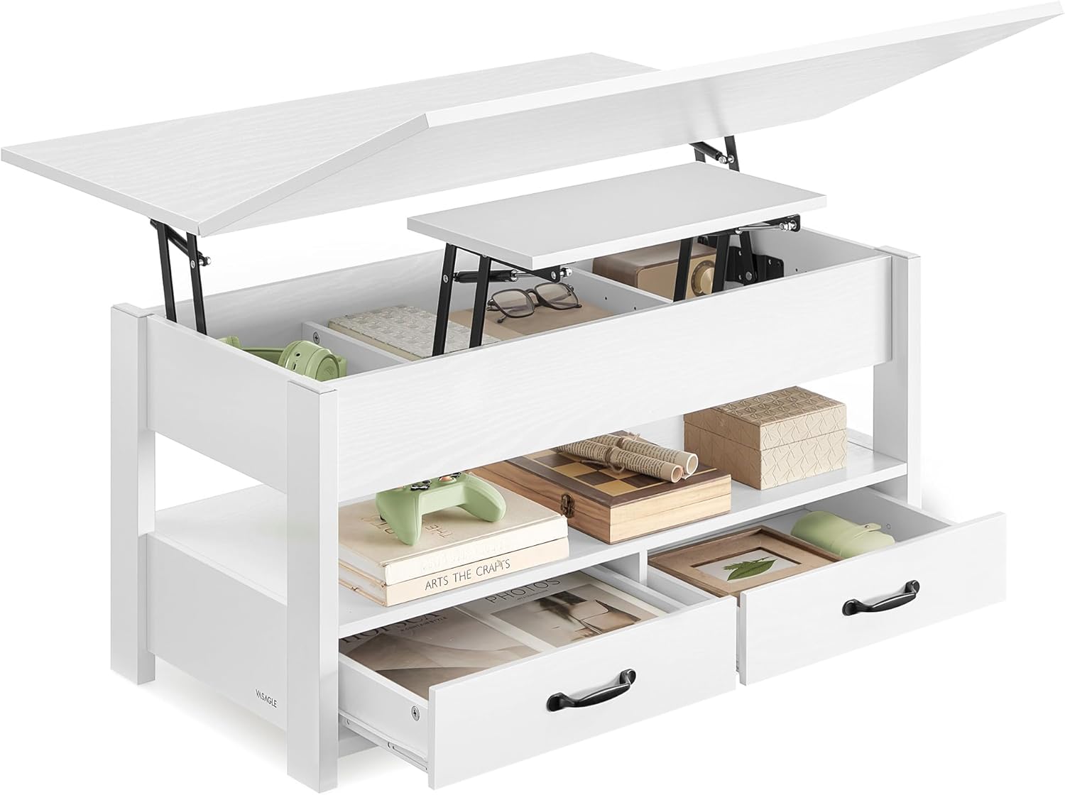 Detalle de VASAGLE LCT254W02 table basse relevable 45min 🛋