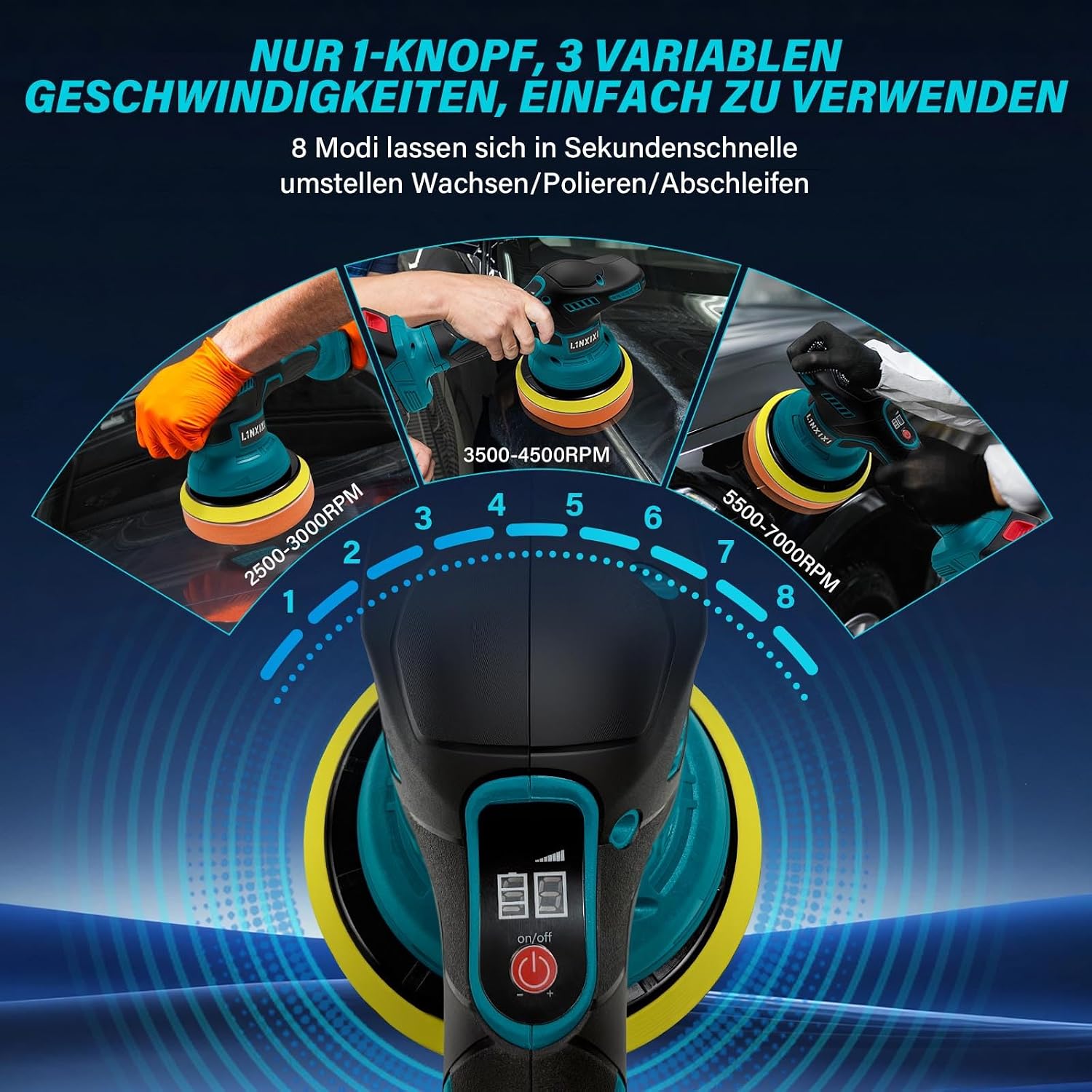 Thumbnail 1 de Makita 18V Poliermaschine Auto 6 Zoll