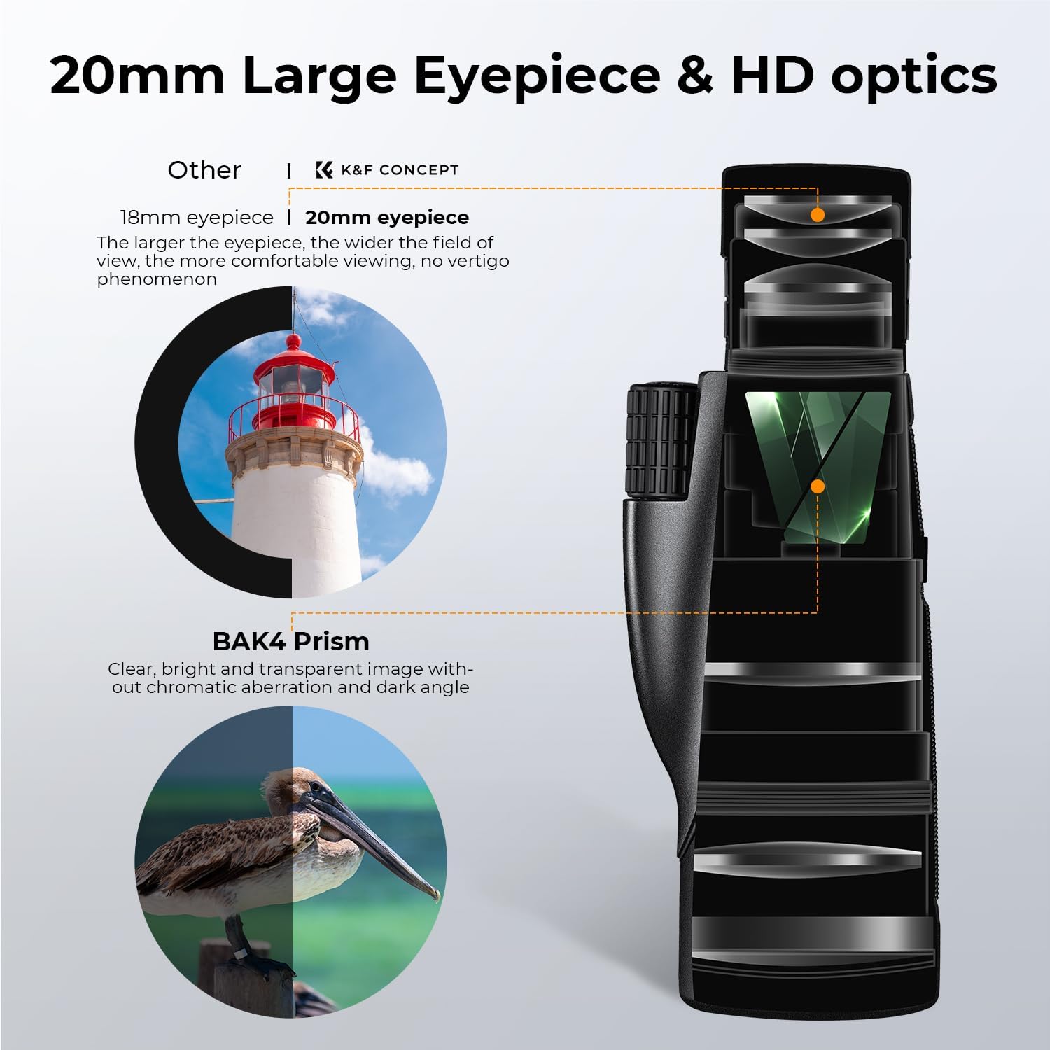 Thumbnail 2 de K&F CONCEPT 8-32X50 monocular 50mm