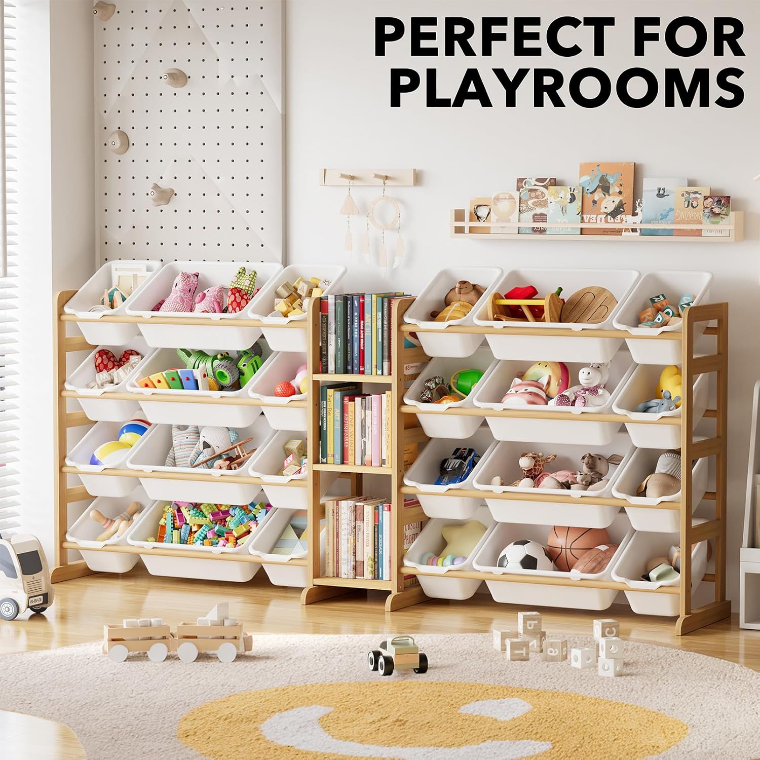 Thumbnail 4 de SpaceAid 61WJSN-31KDG-3L24W Toy Organizer, 24 Bins, 3 Shelves