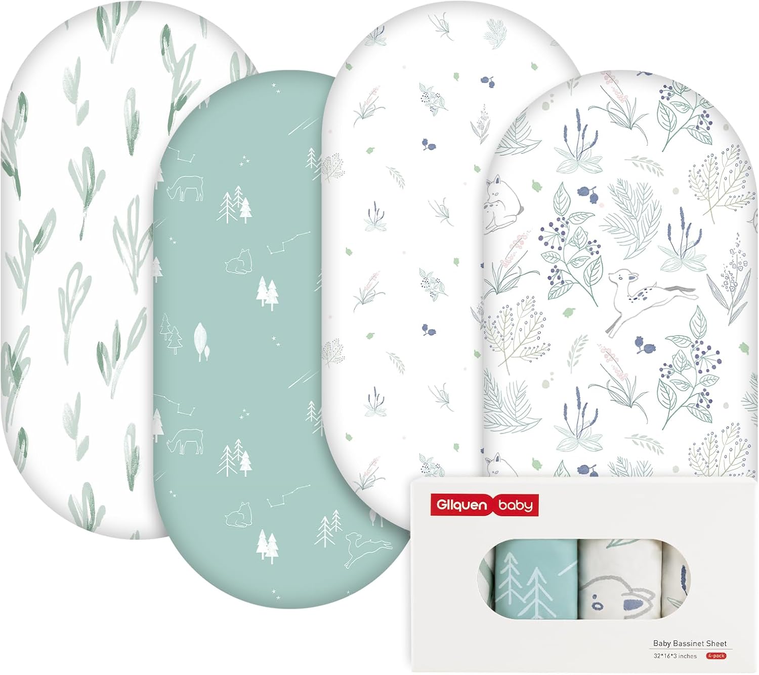 Thumbnail 6 de GLLQUEN BABY 4 Pack fitted bassinet sheets