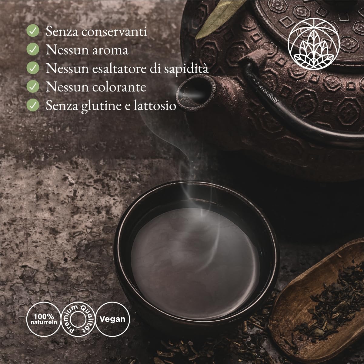 Detalle de Sencha The Verde Monte Nativo (200g) – Tè Verde Sencha di Qualità Superiore
