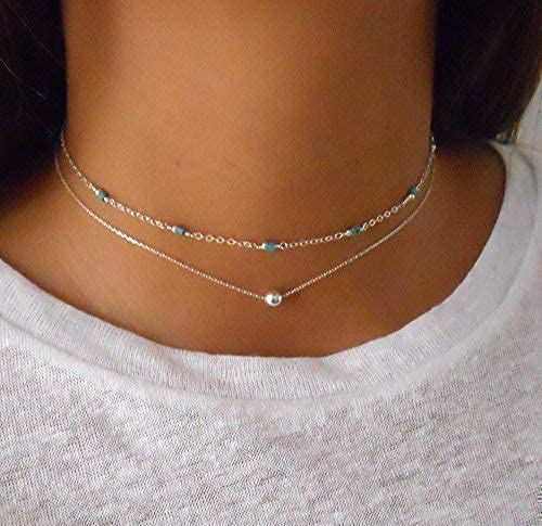 Thumbnail 5 de Annika Bella Silver Ball Choker Necklace for Women – Minimalist Dainty Bead Pendant