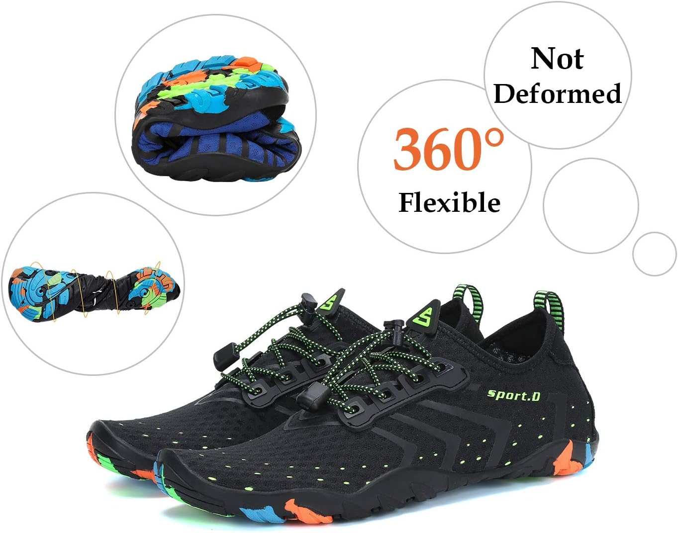 Thumbnail 6 de SAGUARO Water Shoes: Breathable, Quick-Drain Beach Shoes for Swim and Sand (UK Sizing 2.5–13)