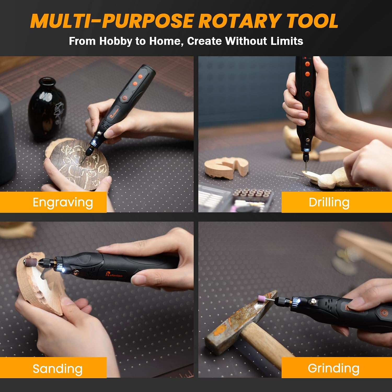 Thumbnail 5 de Refenlan Cordless Rotary Tool Kit, 4V