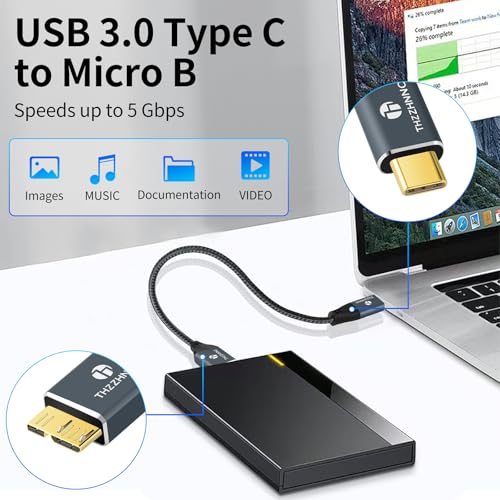 Thumbnail 6 de Thzzhnno Cable USB C a Micro B 0.5M 5Gbps