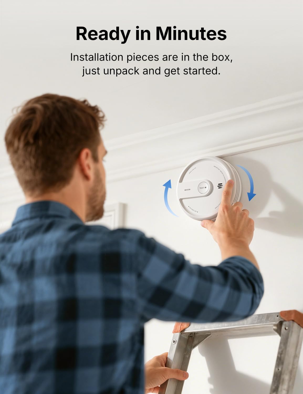 Thumbnail 2 de X-Sense XS0E-SN 10-Year Battery Smoke Alarm (Standalone) with LED & Silence Button, 1-Pack