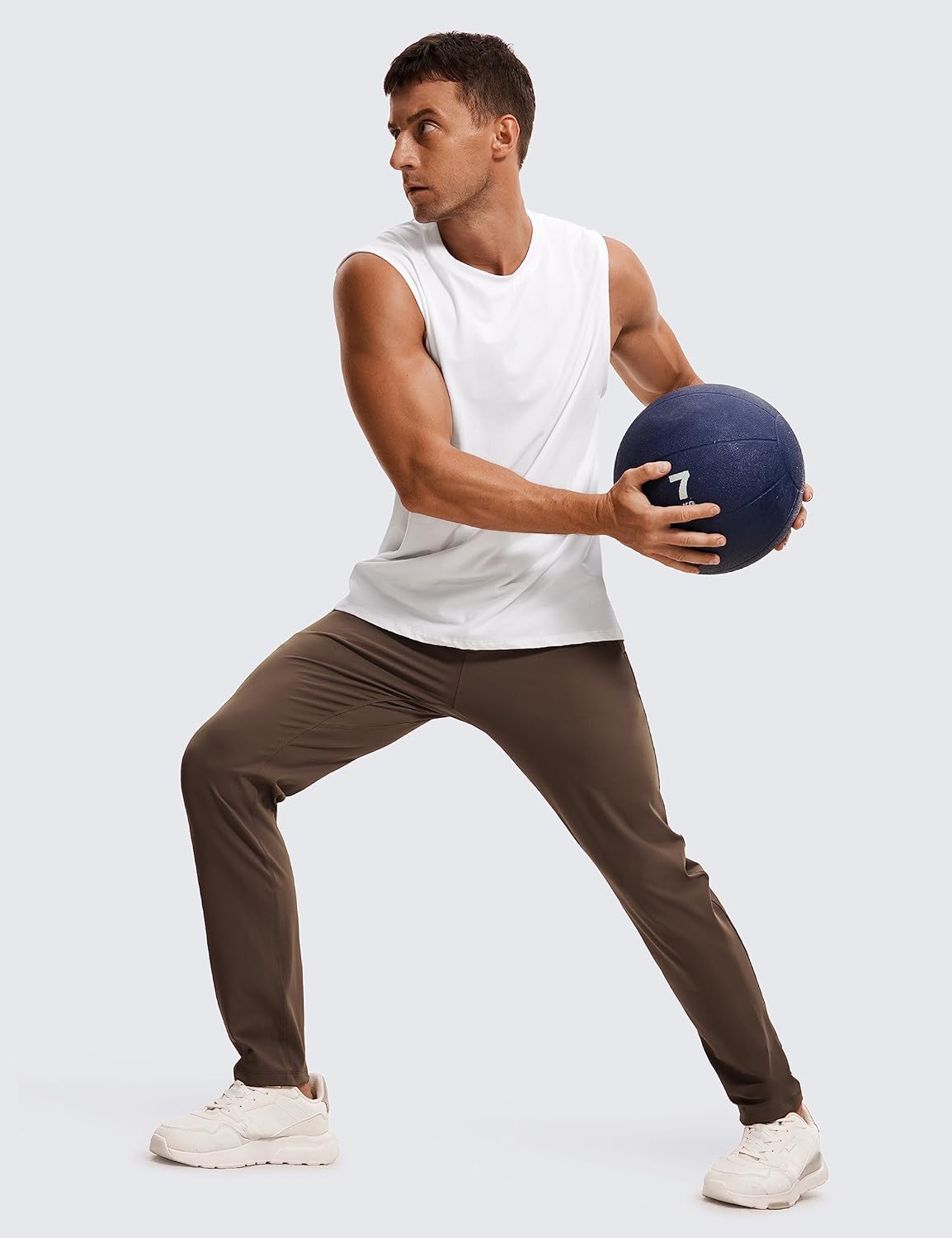 Detalle 2 de CRZ YOGA Joggers Leggeri da Uomo con Tasche, pantaloni da viaggio per escursionismo – 76 cm