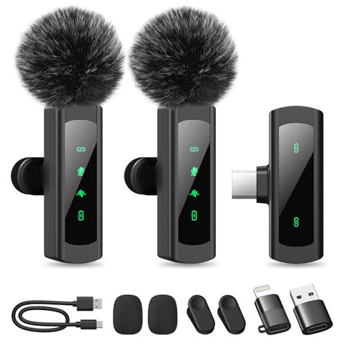 Detalle de CoolSwan 2 Pack Micrófono Inalámbrico de Solapa para iPhone, iPad y Android
