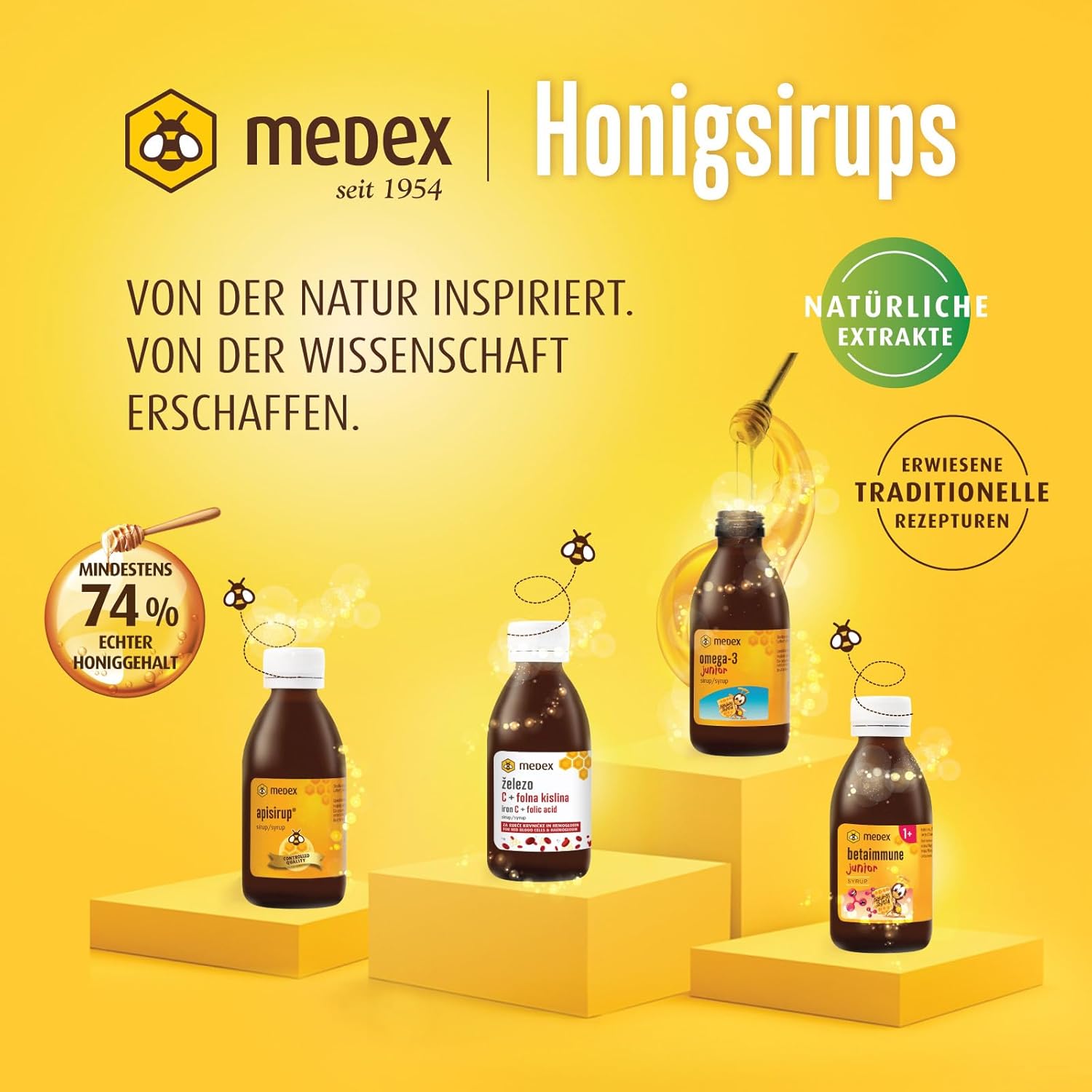 Thumbnail 4 de Medex Omega 3 Kinder Junior Sirup auf Honigbasis – DHA 250 mg, EPA 50 mg, ab 3 Jahren
